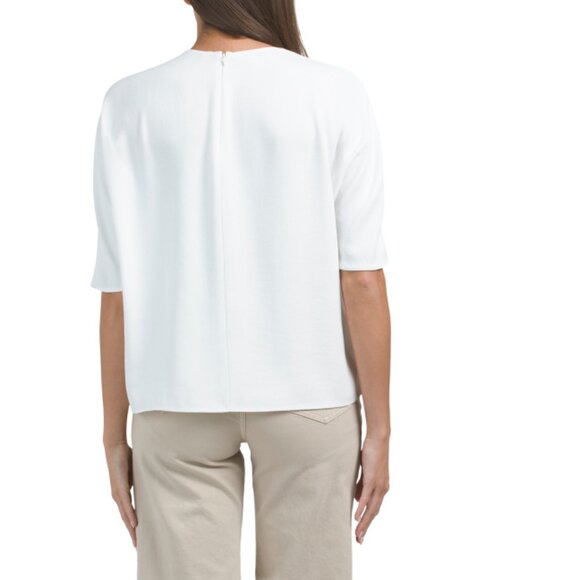 VINCE Off White Dolman Elbow Sleeve Tee - Picture 2 of 2